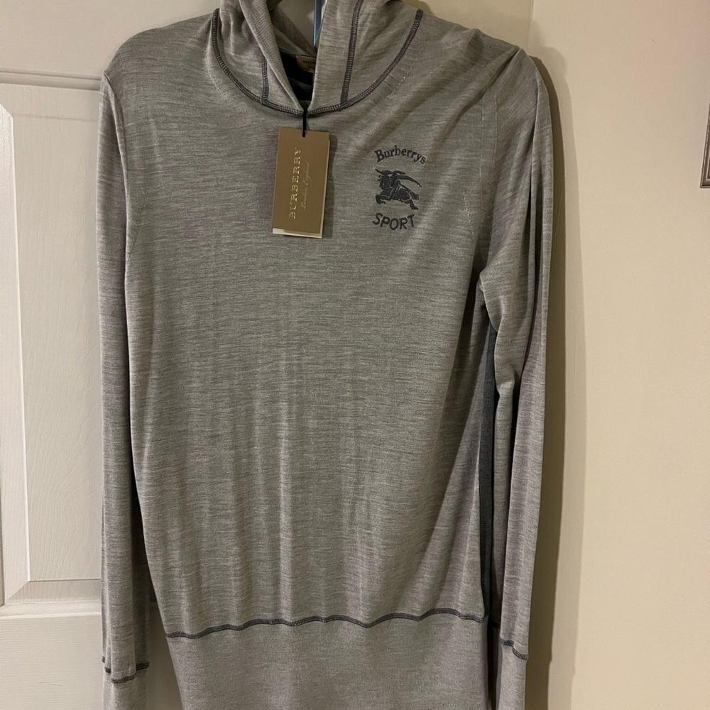 Rare Burberry Gray authentic pullover Relaxed Fit